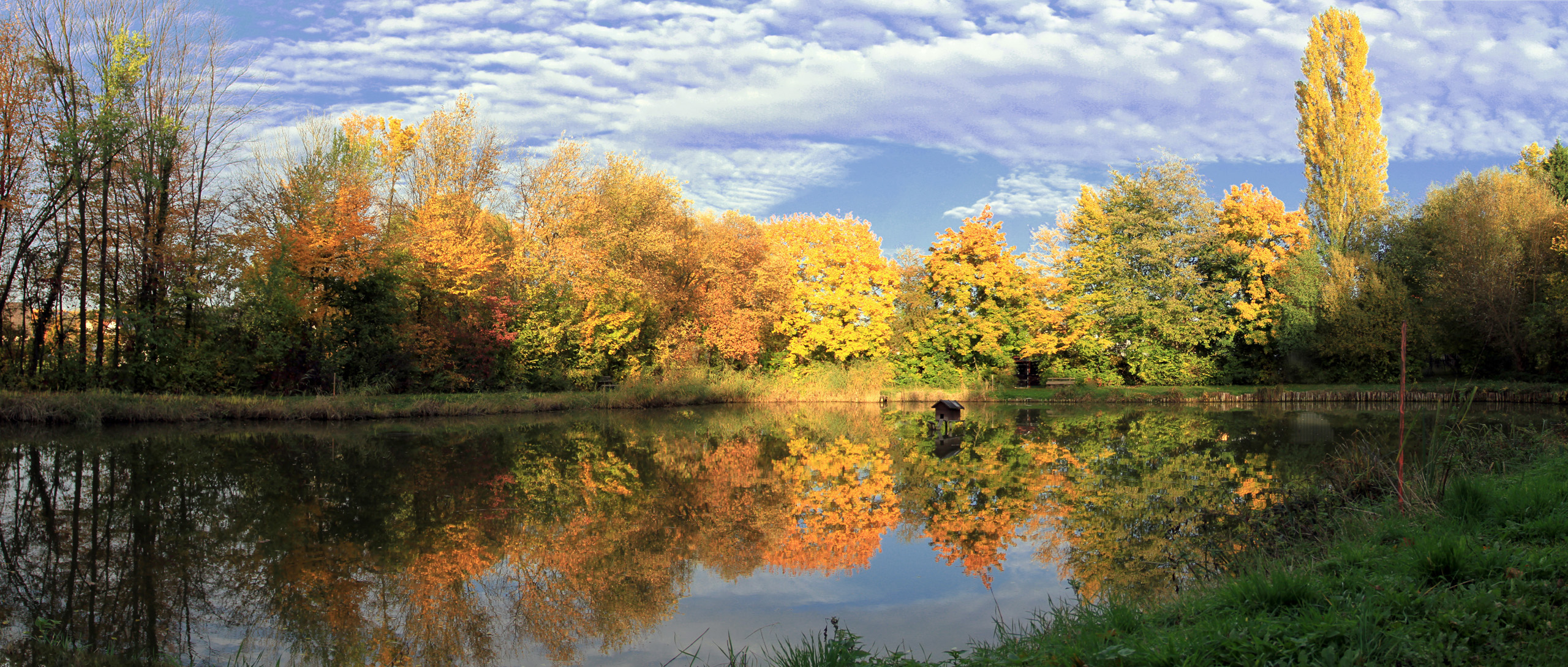 Stadecker Fischweiher im Herbst